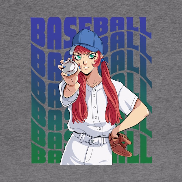 Baseball Player Boys Girls Youth Female Pitcher Sports by Noseking